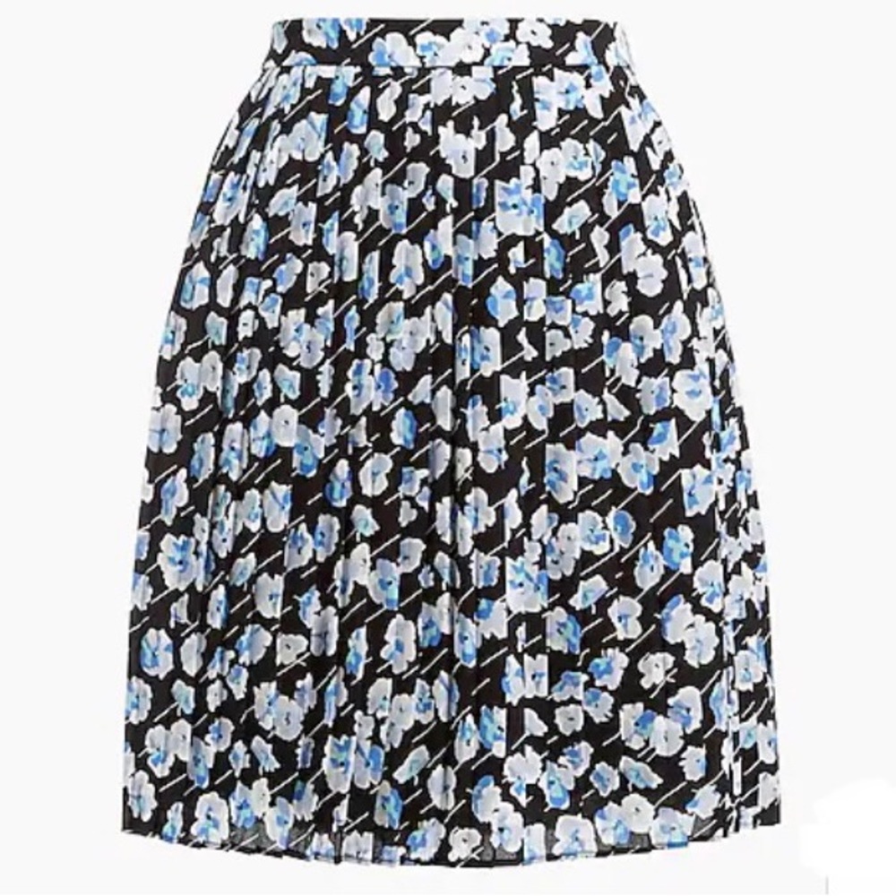 J. Crew Floral Pleated Skirt